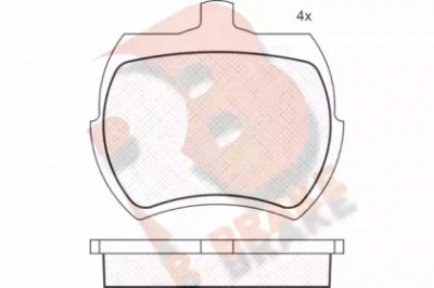 R BRAKE rb0002 -  Комплект тормозных колодок, дисковый тормоз